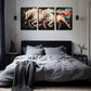3pcs Two Magic White Horses  Wall Art Set Canvas Framed 40x60cm - High Quality Print 100% Australian Made Wall Canvas Ready to Hang