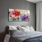 Vibrant Red Flower with Bclue Wall Art Canvas Office Home Room Framed 120x60cm