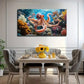 Vibrant Octopus Nature Wall Art Canvas Office Home Room Framed 80x45cm