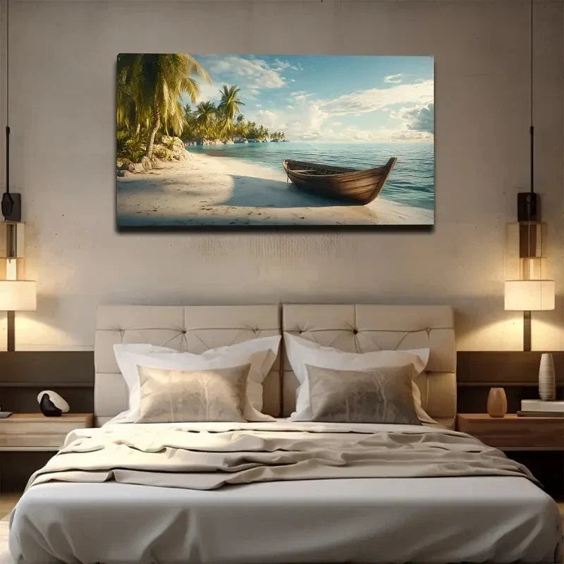 Depicting Realistic Landscape Wall Art canvas office home room framed 120x60cm