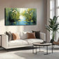 Serene Pond & for Lotus Flower Wall Art canvas office home room framed 120x60cm