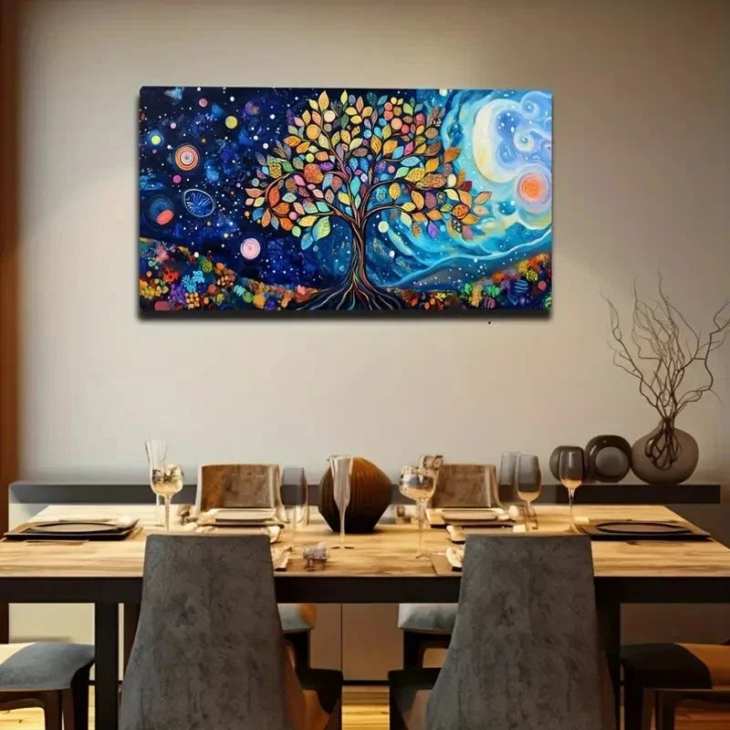 Deep Blue Sky With Sparkling Wall Art Canvas Office Home Room Framed 120x60cm