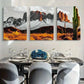 3pcs Classic Cactus Mountain Desert Metal Print Ready to Hang Art