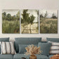 3pcs Retro Flower Meadows, Gardenia Metal Print Ready to Hang Art