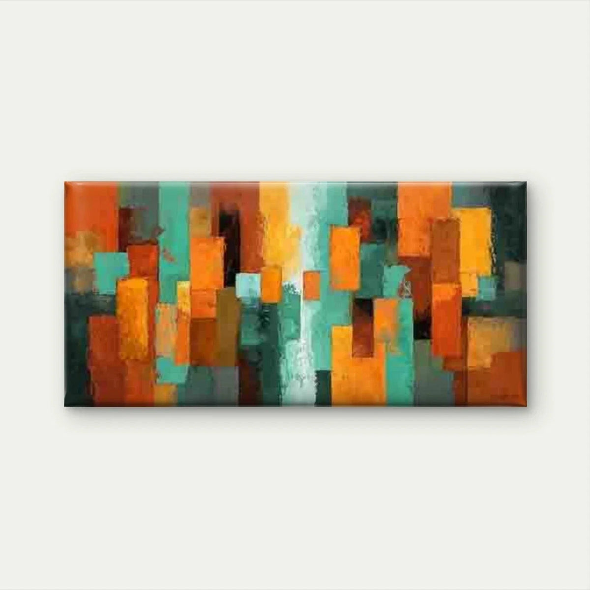 Vibrant Geometric Patterns Wall Art Canvas Office Home Room Framed 80x45cm