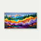 Colorful Crystal Stone Flowers Wall Art Canvas Office Home Room Framed 80x45cm