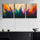 3pcs Colorful Liquid Paint Splashes Perfect Wall Art Set Canvas Framed 40x60cm - High Quality Print 100% Australian Made Wall Canvas Ready to Hang