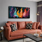 Shape Similar to Flames Wall Art Canvas Office Home Room Framed 120x60cm