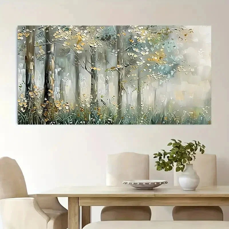 Abstract Art Forest Trees wall canvas office home room framed 120x60cm