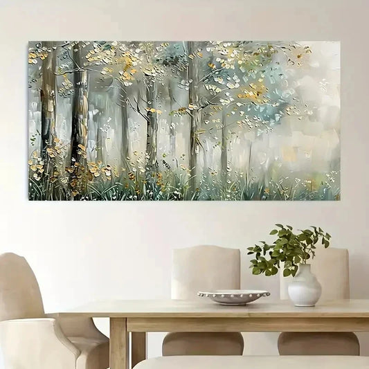 Abstract Art Forest Trees wall canvas office home room framed 120x60cm
