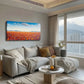 Wide Sky And Leaves Blue Wall Art Canvas Office Home Room Framed 120x60cm