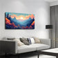 Vibrant Mountain Landscape Wall Art Canvas Office Home Room Framed 120x60cm