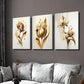 3pcs Golden Rose Abstract Concept Illustration Wall Art Set Canvas Framed 40x60cm - High Quality Print 100% Australian Made Wall Canvas Ready to Hang