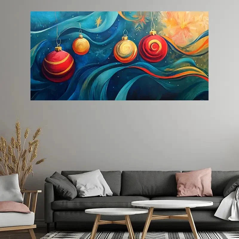 Abstract Ornaments Colorful Wall Art Canvas Office Home Room Framed 80x45cm