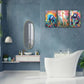 3pcs Chimpanzee Elephant Giraffe Colorful Animals Metal Print Ready to Hang Art