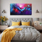 A Blend Of Pink And Blue Colors Wall Art Canvas Office Home Room Framed 80x45cm