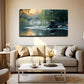 Sunlit Trees & Lotus Flowers Wall Art Canvas Office Home Room Framed 120x60cm