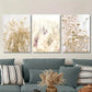 3pcs ,Dogtail Grass & Flowers - Classic Modern Metal Print Ready to Hang Art