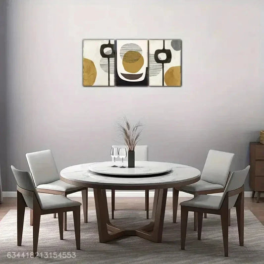 3pcs Line PGeometric Pattern is a Poster Metal Print Ready to Hang Art