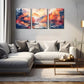 3pcs Small Mountain Stream Wall Art Set Canvas Framed 40x60cm - High Quality Print 100% Australian Made Wall Canvas Ready to Hang