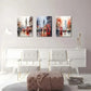 3pcs   Red Telephone Booth and Big Ben in London   Metal Print Ready to Hang Art