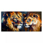 3 Piece Lion and Lioness Painting Canvas Framed 40x60cm - High Quality Print 100% Australian Made Wall Canvas Ready to Hang