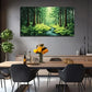 Lush Forest & Stream Perfect Wall Art Canvas Office Home Room Framed 80x45cm