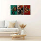 3pcs 8 Ball Art Snooker Art Black Girl Fashion Art Metal Print Ready to Hang Art
