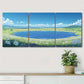 3pcs Green Meadows and White Daisies Perfect Wall Art Set Canvas Framed 40x60cm - High Quality Print 100% Australian Made Wall Canvas Ready to Hang