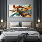 Modern Abstract Running For Man Wall Art Canvas Office Home Room Framed 80x45cm