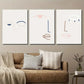 3pcs Colorful Abstract Human Face Creative Metal Print Ready to Hang Art