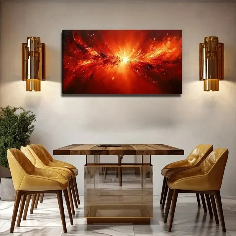 Large Modern Abstract Yellow Wall Art Canvas Office Home Room Framed 80x45cm