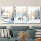 3pcs Snow Scene Christmas Elk, Nordic Metal Print Ready to Hang Art