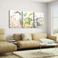 3pcsVibrant Rainbow, Botanical Flowers, Jungle Wall Art Set Canvas Framed 40x60cm - High Quality Print 100% Australian Made Wall Canvas Ready to Hang