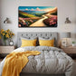 Delicate Brush Road Romantic Wall Art Canvas Office Home Room Framed 120x60cm