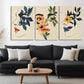 3pcs Abstract Faces & Floral Botanical Perfect Wall Art Set Canvas Framed 40x60cm - High Quality Print 100% Australian Made Wall Canvas Ready to Hang