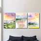 3pcs Abstract landscape watercolor style Metal Print Ready to Hang Art