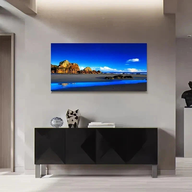 Modern Minimalist Decor Wall Art Canvas Office Home Room Framed 80x45cm