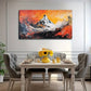 Majestic Snowy Mountain Wall Art Canvas Office Home Room Framed 80x45cm