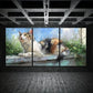 3pcs Quiet and Peaceful Cat Blue Sky Metal Print Ready to Hang Art