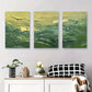 3pcs Golf Course Abstract Greenery & Player Metal Print Ready to Hang Art