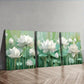 3pcs  White lotus flower Wall Art Set Canvas Framed 40x60cm - High Quality Print 100% Australian Made Wall Canvas Ready to Hang
