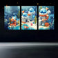 3pcs The City Floats in Clear Seawater Canvas Framed 40x60cm - High Quality Print 100% Australian Made Wall Canvas Ready to Hang