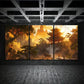 3pcs Nature Wildlife Trees Sunrise Metal Print Ready to Hang Art