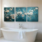 3pcs Elegant White Blossom Branches Perfect Wall Art Set Canvas Framed 40x60cm - High Quality Print 100% Australian Made Wall Canvas Ready to Hang