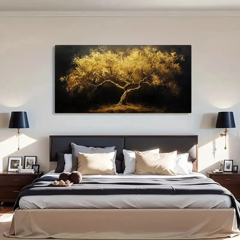 Plant & Tree Trunk Design Wall Art Canvas Office Home Room Framed 120x60cm