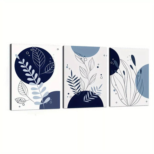 3pcs Abstract Geometric Modern Minimalist   Wall Art Set Canvas Framed 40x60cm - High Quality Print 100% Australian Made Wall Canvas Ready to Hang