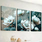 3pcs Featuring Abstract Floral Stunning Print    Wall Art Set Canvas Framed 40x60cm - High Quality Print 100% Australian Made Wall Canvas Ready to Hang