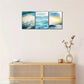 3pcs Sea Waves Landscape Decoration Poster Metal Print Ready to Hang Art
