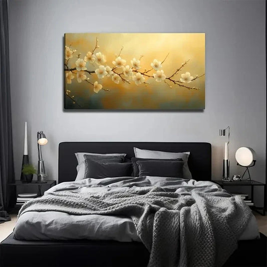 Charming Nature Flower Wall Art Canvas Office Home Room Framed 120x60cm